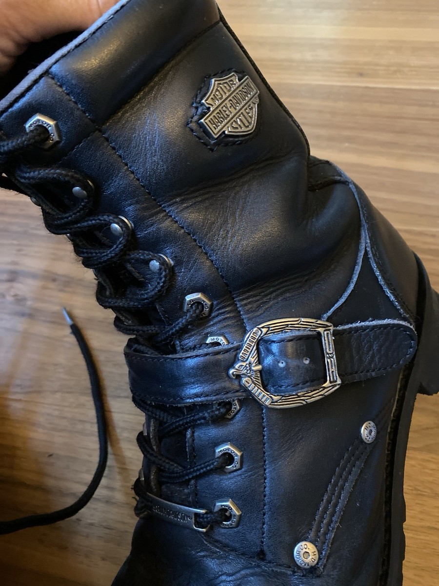 Harley-Davidson Men's Motorcycle Boots Sz 10 US 91003 Black Biker
