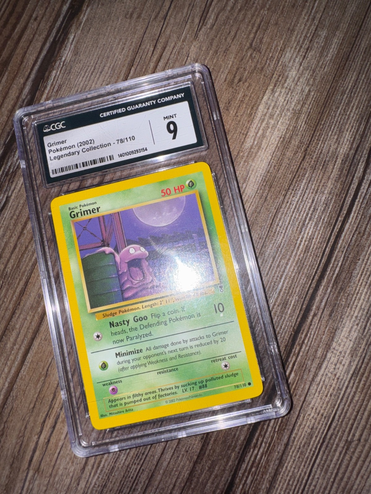 Pokemon 2002 PSA 9 Legendary Collection Grimer 78/110
