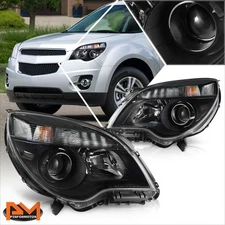For 10-15 Chevrolet Equinox LTZ OE Style Black /Amber Projector Headlights Lamps