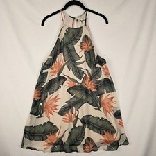 Show Me Your MuMu Dress Medium Gomez Paradise Found Knee Tropical Beach Resort 