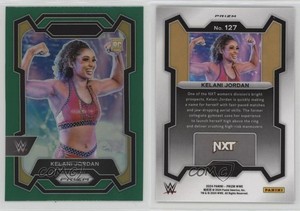 2024 Panini Prizm WWE Green Prizm Kelani Jordan #127 Rookie RC