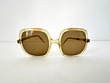 Vintage Oversized 1970's Sunglasses, Translucent, French, Square Shape 1022