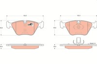 TRW Bremsbelagsatz Scheibenbremse Cotec GDB1531 FüR BMW E83 X3 E46 E85 Z4 ZT MG
