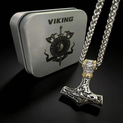 #ad 316L Stainless Steel Viking Rune Mjolnir Pendant Necklace For Men Jewelry Access $27.99