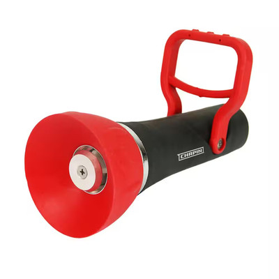 4697: Industrial High Flow Firefighter Style Garden Hose Nozzle, Adjustable Twis