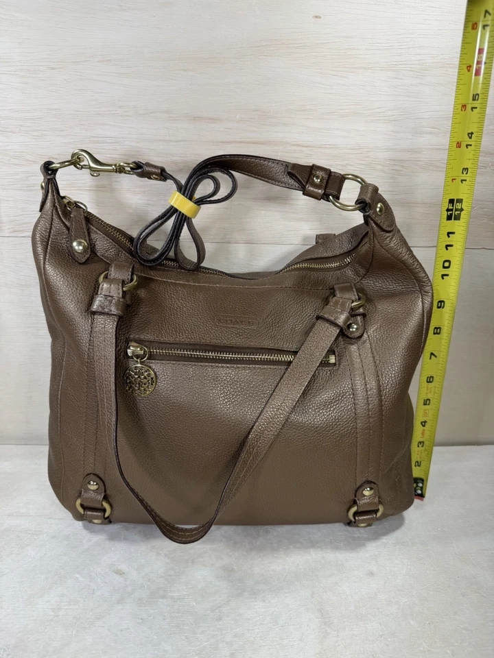 Bolso de Mano Coach F17566 Cuero Alexandra Guijarro Cuero Bronce Cobre Dorado LIMPIO Foto 3 de 4