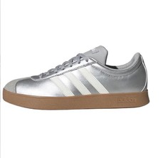 adidas VL Court Base Womens Trainers Silver Metallic/White Uk 6.5 New JQ3048