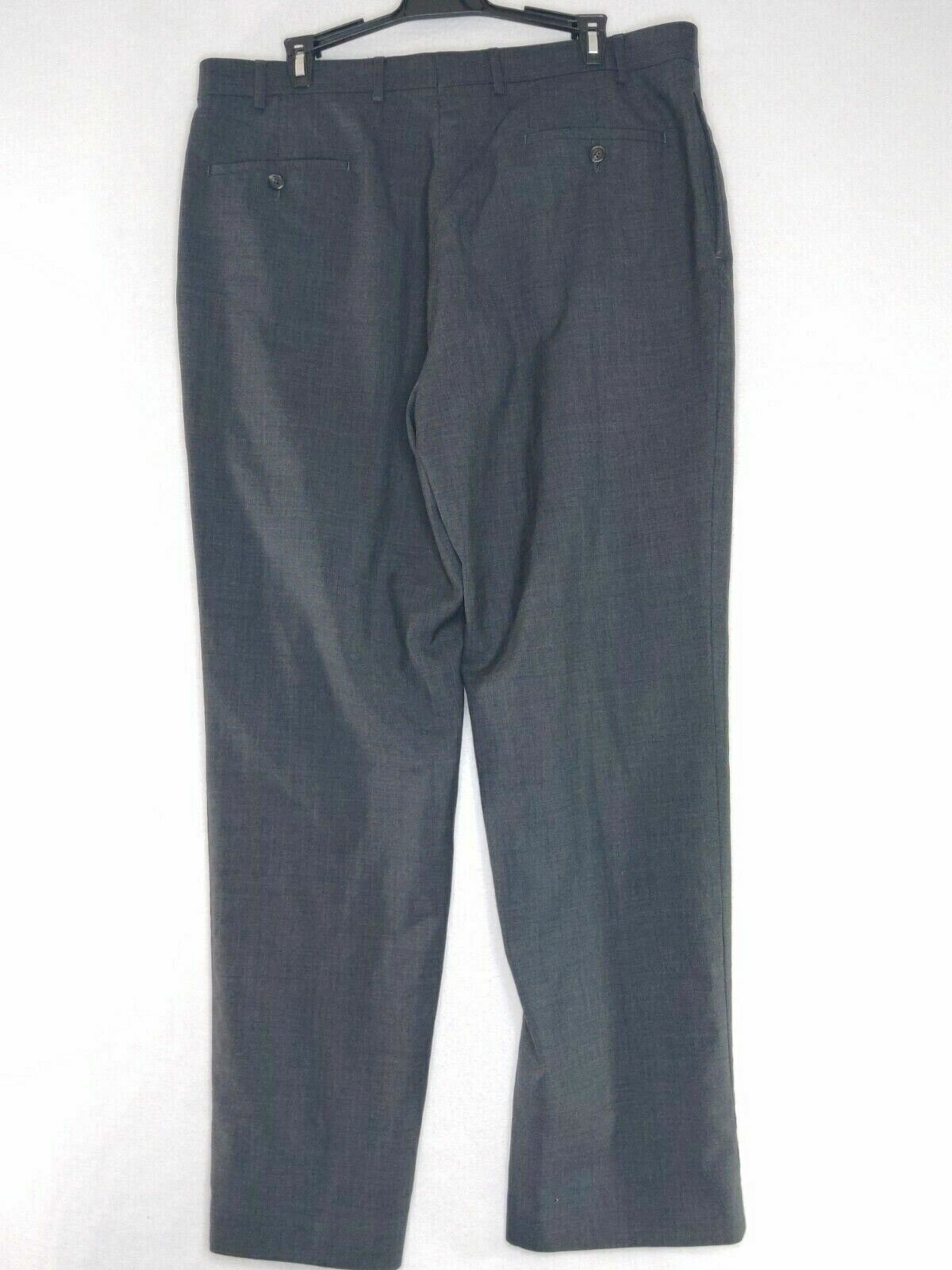 Lauren Ralph Lauren Mens Size 38Wx32L Dark Grey Straight Leg Pleated Dress Pants thumbnail 2
