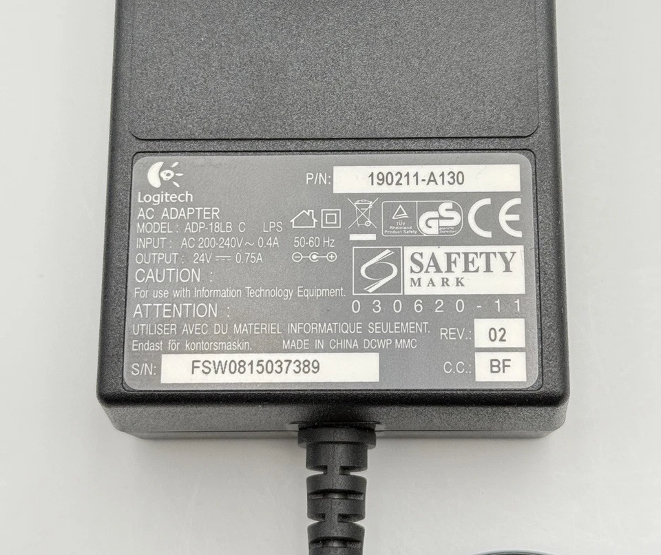 Original Logitech ADP-18LB C AC Adapter Netzteil - Bild 3 von 4