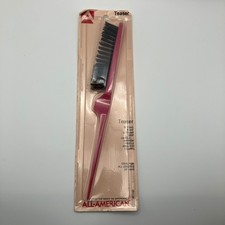 All-American Teaser Brush Styling Point Thumb Grip Handle Narrow Bristle Pink