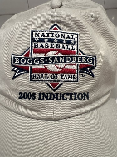 2005 Nat. Baseball Hall Of Fame Induction Hat Wade Boggs Ryne Sandberg Sox Cubs - Picture 2 of 10