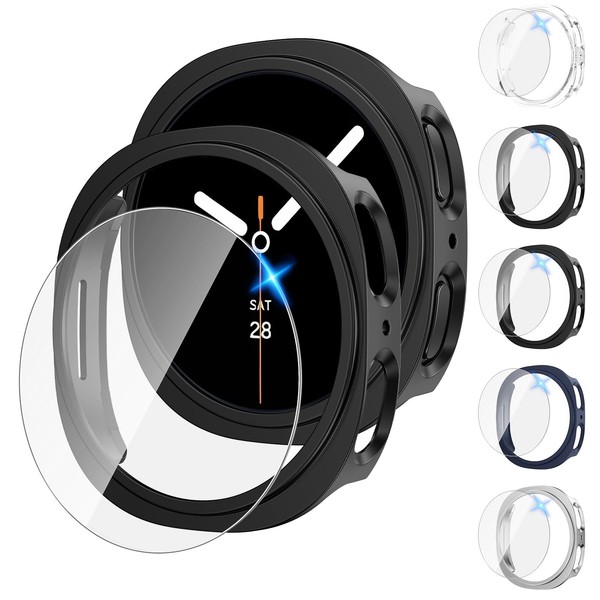 Galaxy Watch 8 Case with Screen Protector - 5 Pack Accessories 44mm