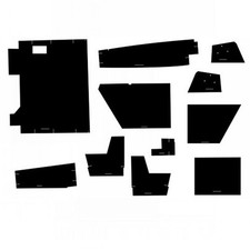 13 Piece Black Cab Kit W/ Headliner Fits Case Ih Tractor 4490 4690 4890