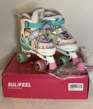 Sulifeel Rainbow Roller Skates Size Medium with Box 