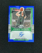 2023-24 Panini Contenders Optic Kristaps Porzingis Perennial Auto Blue /75 FR28