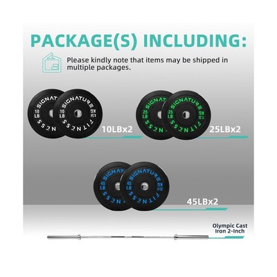 Fitvids Olympic Bumper Plates Set, 2