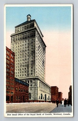 Canada- Montreal Head Office Royal Bank of Canada Old Postal PC Vintage Postcard