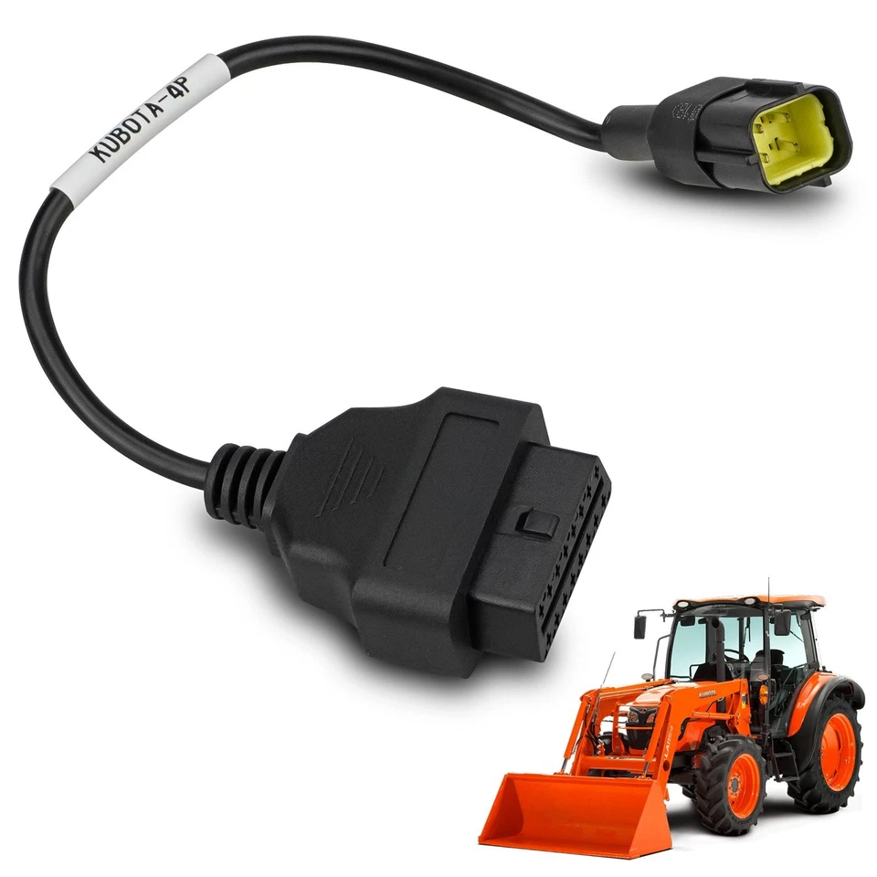 Кабель адаптера 3824-26 OBD2 для транспортных средств KUBOTA 4-контактный OBD2 16-контактный на OBD1 4-контактный - Изображение 2 из 4