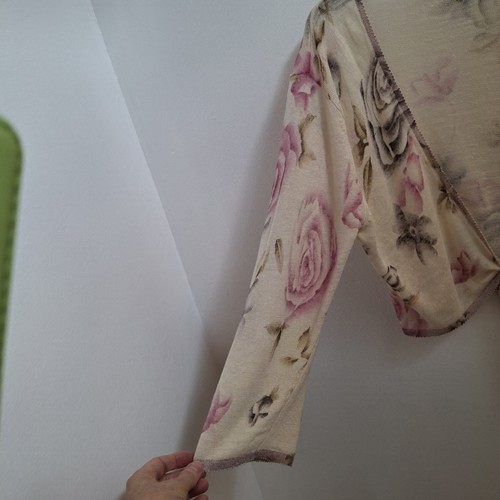 Kaliko Boloro UK 14 Linen Pink Cream Floral Excellent Condition, Hardly Worn - Picture 9 of 11