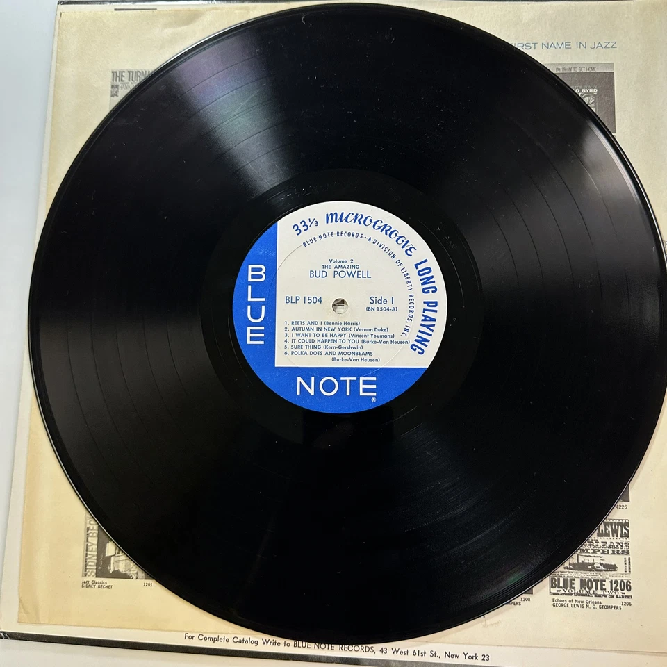 The Amazing Vol 2 Record Vinyl Bud Powell Blue Note BLP 1504 1966 Reissue - Image 4 of 4