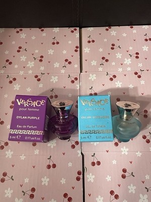 Versace Pour Femme Dylan Turquoise & Dylan Purple Mini s(.17 oz. Each)