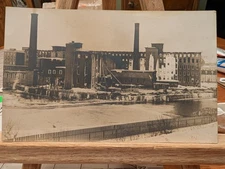 Real Photo Postcard Dover New Hampshire January 1907 Number One Mill Fire