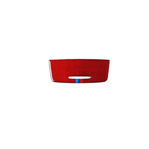 For BMW 3-Series 2005-2011 2012 Red Carbon Fiber Console Cigarette Lighter Trim - Foto 2 di 4