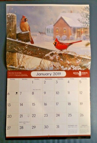 2019 BOYS TOWN Calendar w Beautiful Art Work by S Bourdet, J Grende, R Millette - Picture 4 of 10