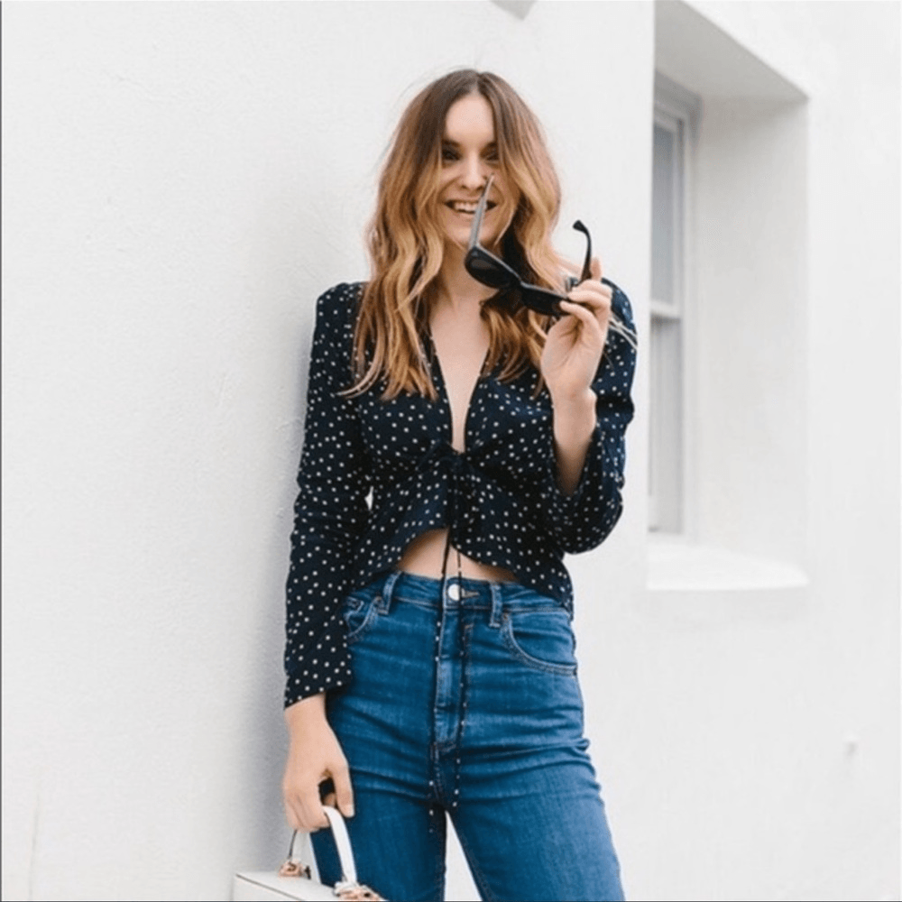 Realisation Par bianca top navy star 美品 Bianca top in Navy Star (XS) | Used, Secondhand,… | Noihsaf
