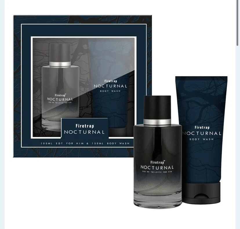 Firetrap NOCTURNAL Mens Gift Set EDC Body Wash NEW GIFT PRESENT