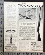 1911 WINCHESTER SHOTGUN SPORTING MEN HUNTING DUCK 12 GAUGE MODEL 1911 AD ZZ50