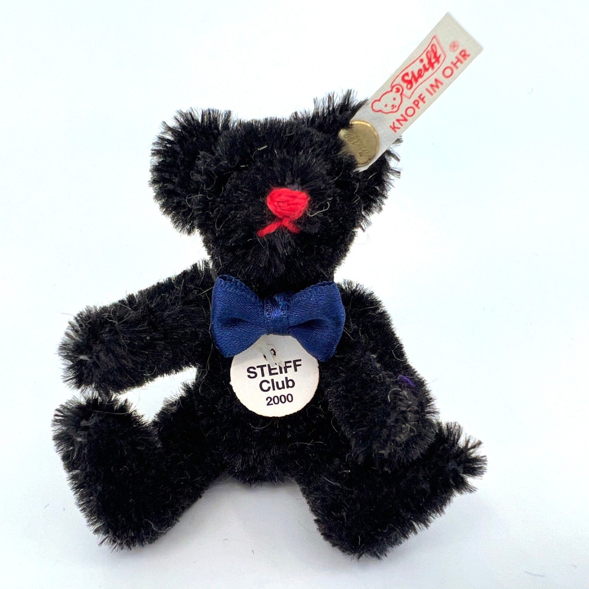 Steiff Club 2000 Mohair Plush Teddy Bear Mini ID Button Tag 9cm LE