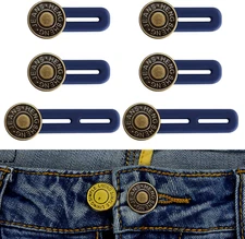 6 Pcs Jean Button Extender, Pants Extender Button for Women Men, Waist Extenders