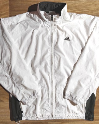 Adidas 90's Vintage Mens Tracksuit Top Jacket White | eBay