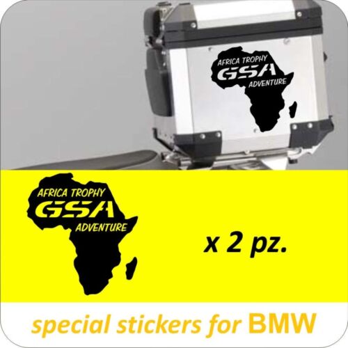 2 Adesivi Stickers AFRICA Trophy GSA Moto BMW R 1200 1150 1100 800 650 gs baule - Picture 1 of 1