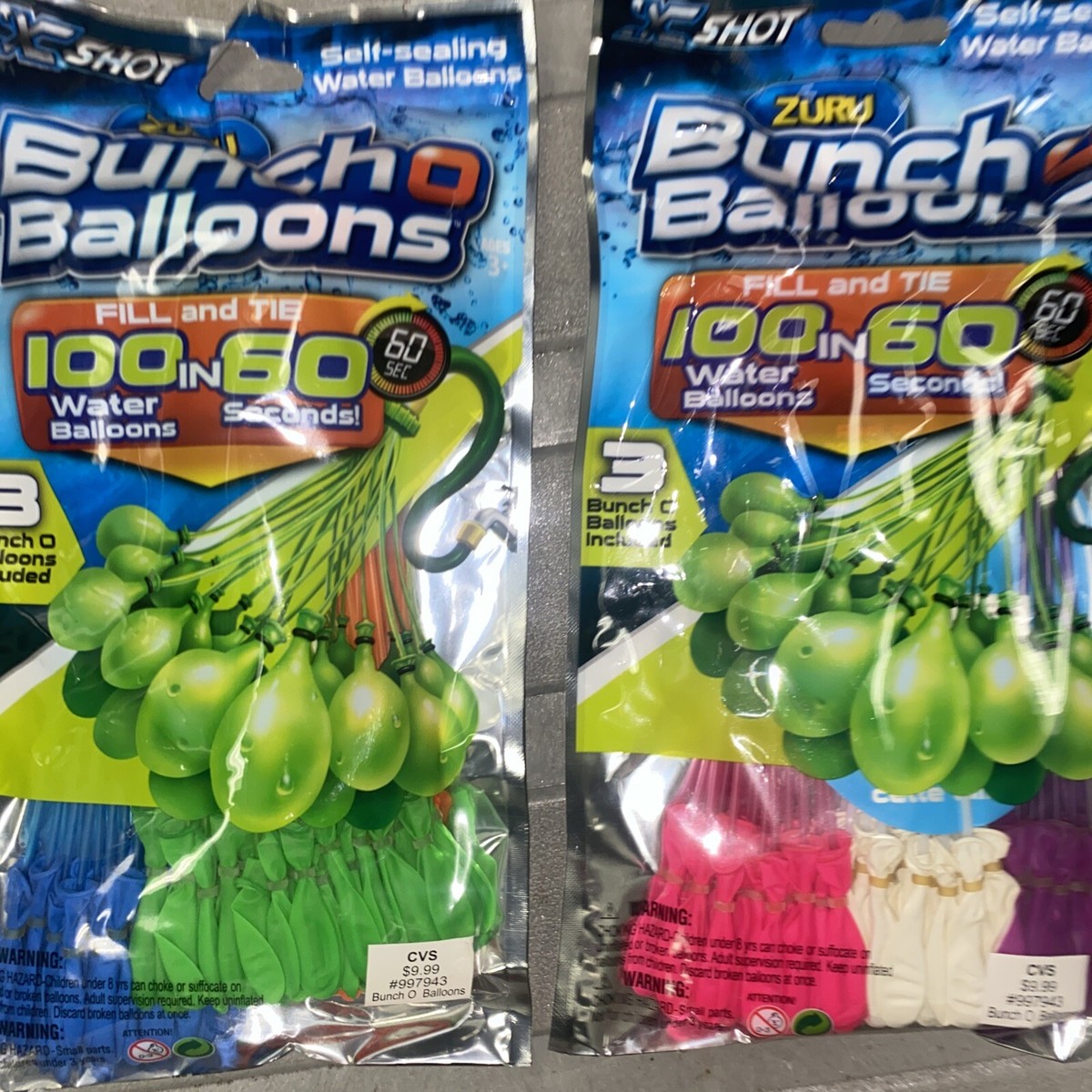 Zuru Bunch O Balloons 3 Different Colors 100 Water Balloons