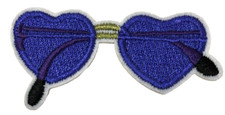 Patch Sew On Iron On Embroidered Clothing Hats Jackets Coat Heart Glasses A417
