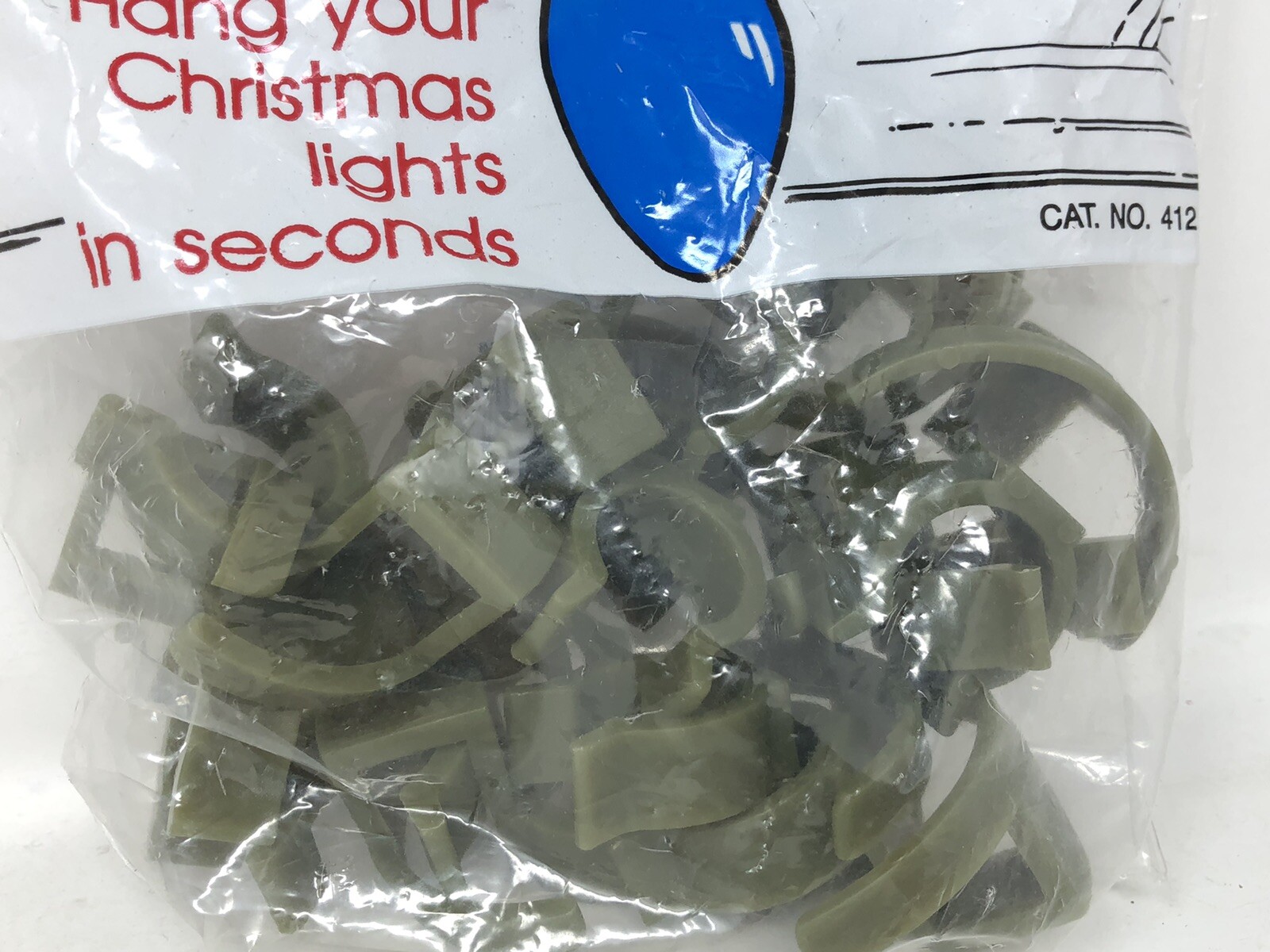 Vintage Lot 12 Plastic Christmas Lights Clips C6 C6 Noma Bubble Snaps