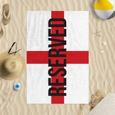 58x39" St George England Reserved Microfibre Beach Towel Funny Joke Gift Holiday