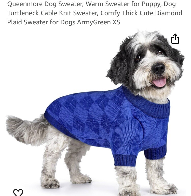 Queenmore Medium Size Dog Sweater Dog Knit Sweater Queenmore XL