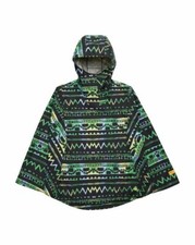 HERSCHEL Women's VOYAGE Poncho - Zig Zag Black Green - Small - NWT