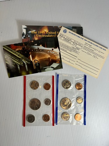 1995 US Mint Uncirculated 12 Coin Set - In Excellent Condition - Factory Sealed - Picture 4 of 7