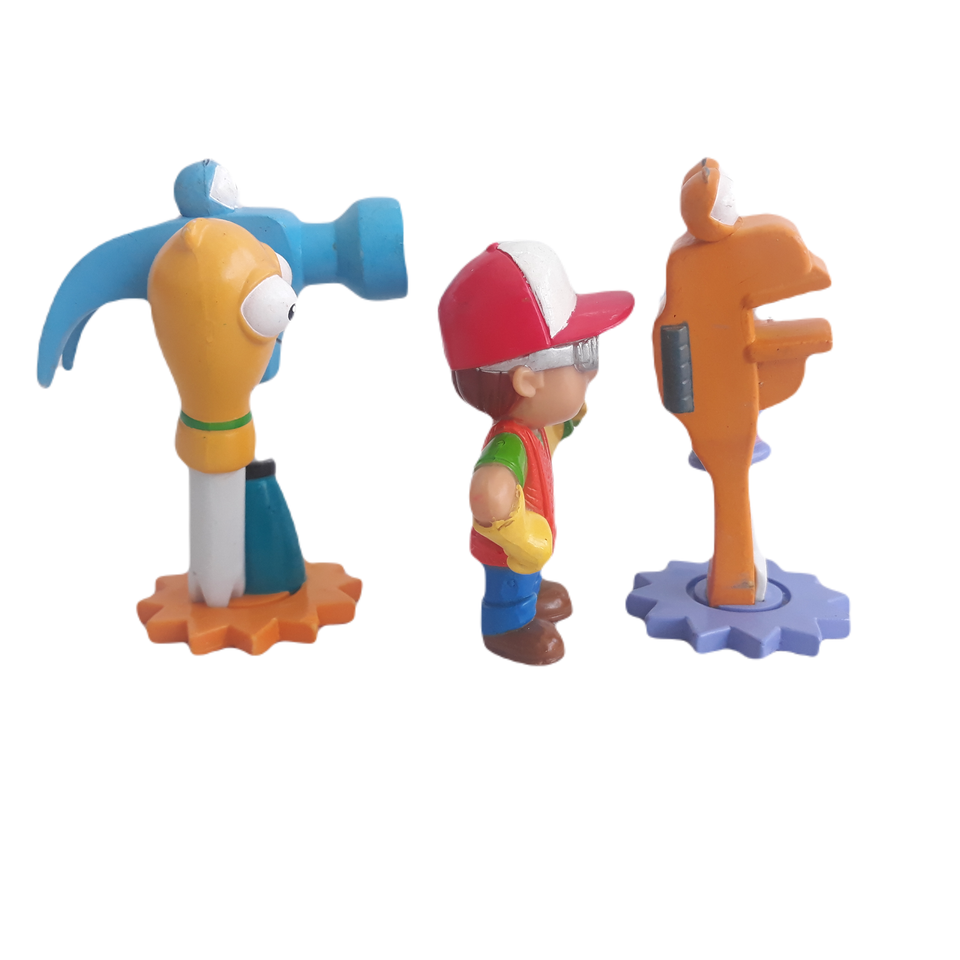 Disney Junior Handy Manny FIgures Screwdriver Pat Hammer & Rusty Wrench