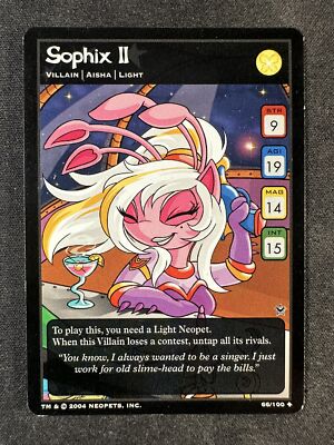 Neopets TCG 66/100 Sophix II Return of Dr. Sloth Villain Uncommon