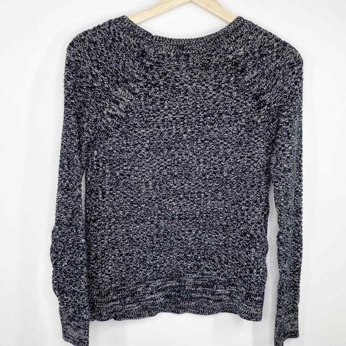 black and white speckled sweater