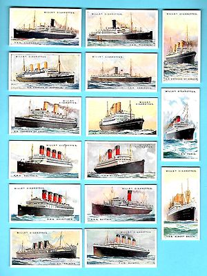 CIGARETTE CARDS.Wills Tobacco.MERCHANT SHIPS OF THE WORLD.(1924)(Full Set  of 50)