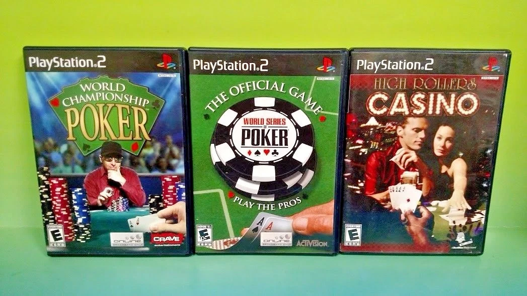 Lot of 3 Ps2 Games Gambling Casino Poker Playstation 2 World Series  Championship