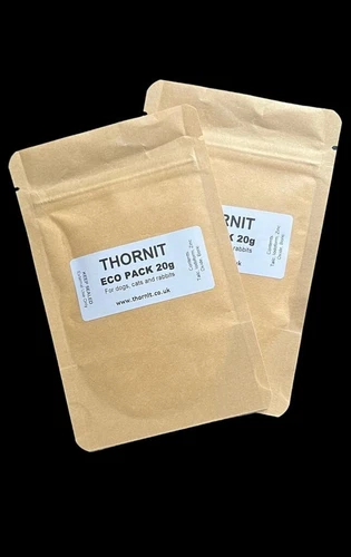 2 x 20g RESEALABLE ECO PACK THORNIT Powder -ORIGINAL Formula for EAR MITES DOGS