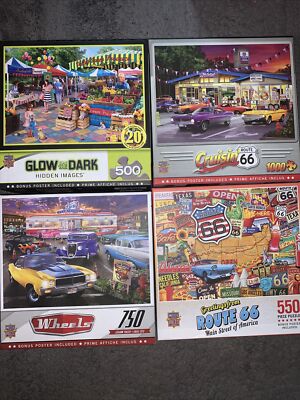 Jigsaw Puzzles Various New Lot of 4 Master Pieces