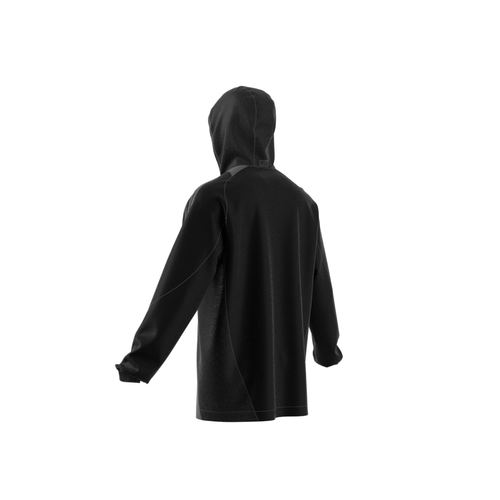 Adidas Mens Tiro 24 Rain Jacket All Weather Waterproof Coat Top Hoodie Black - Picture 15 of 17